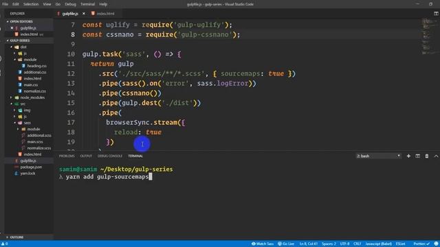 gulp tutorial for beginners Gulp tutorial in bangla | sourcemaps (part-12) смотреть онлайн