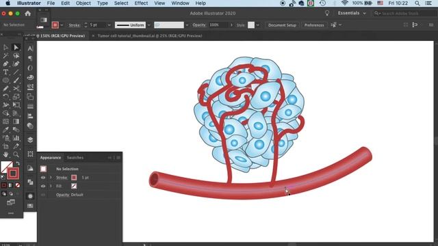 Draw Blood Vessel | Graphical Abstract | Illustrator for Scientists | Scientific Illustration смотреть онлайн