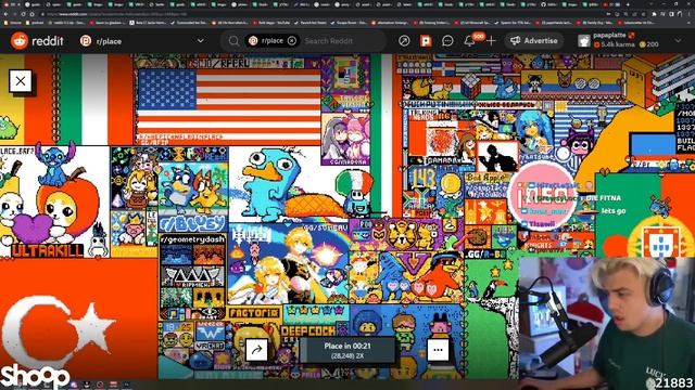 Streamer beendet Stream nachdem Papaplatte ihn dauerhaft in r/place zerstört hat! смотреть онлайн