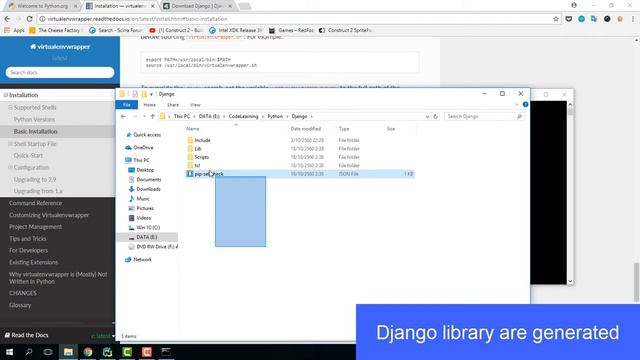 Installing Django web framework and Virtual environment on Windows 10 смотреть онлайн