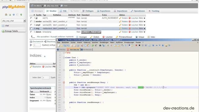 PHP kleiner Chat mit OOP 2/2 смотреть онлайн