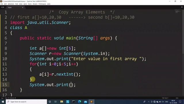 Java program to copy all elements of one array to another | Learn Coding смотреть онлайн