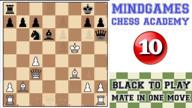 MINDGAMES CHESS ACADEMY ! PUZZLE VIDEO # A0017 ! MATE IN ONE MOVE ! PUZZLE NUMBER A0161 TO A0170 ! смотреть онлайн