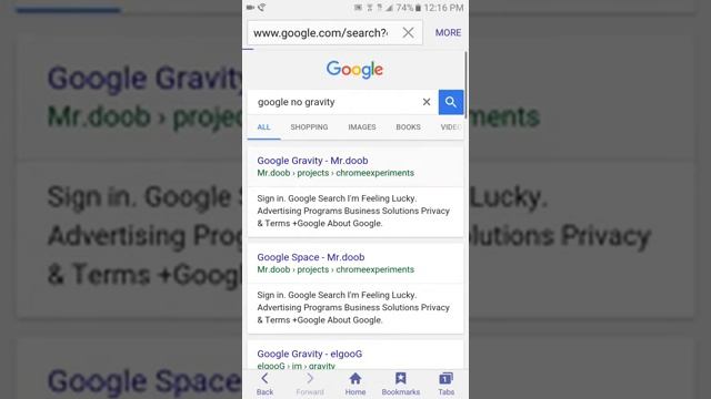 Google No Gravity Trick - Antigravity/Google Space/Zero Gravity смотреть онлайн