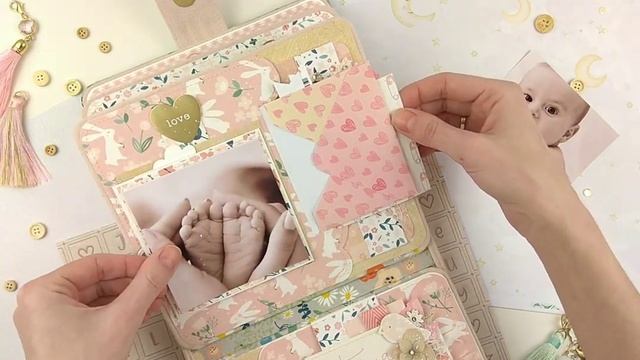 Детский альбом для малышки Baby Love/ Обзор / Скрапбукинг смотреть онлайн