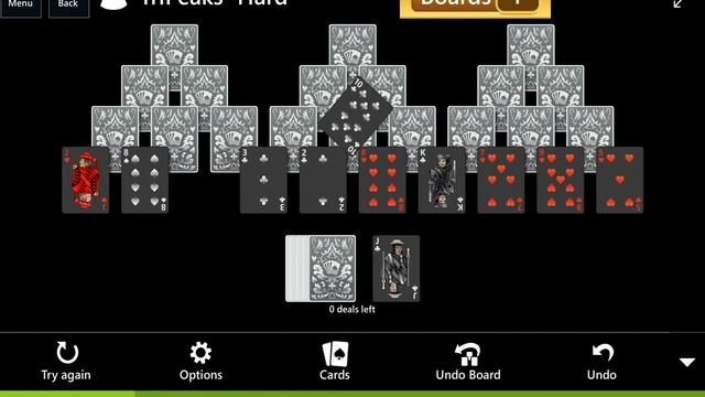 Star Club\Solitaire Dark\TriPeaks: #2 TriPeaks - Hard - Clear 2 boards in 1 deal смотреть онлайн