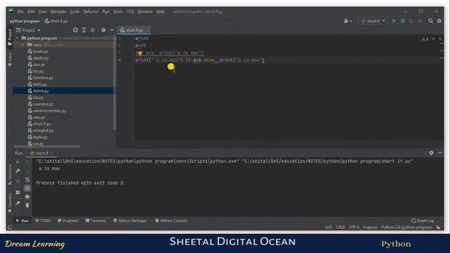 short if else in Python hindi | Python Tutorial #10 #coder #codewithsheetal смотреть онлайн