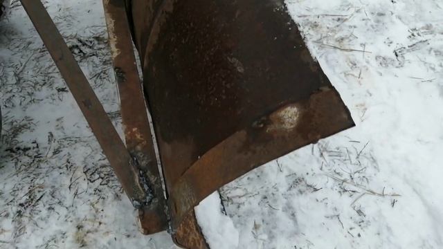 Отвал к мотоблоку. Переделал прицепное крепление отвала. Очистил снег мотоблоком смотреть онлайн