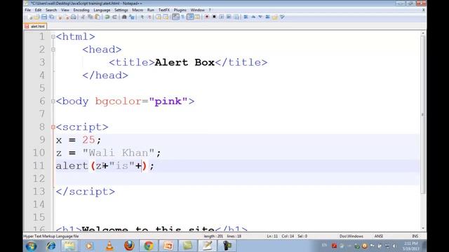 JavaScript in Urdu Lesson 18 VIDEO TUTORIAL FREE COURSE смотреть онлайн