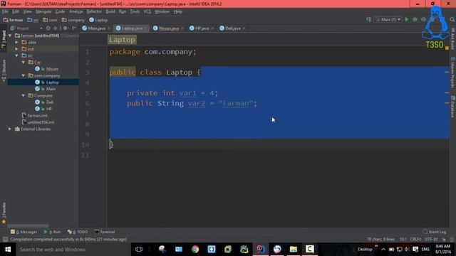 Java Object Oriented Programming 46 - Access Modifiers - Private in Java смотреть онлайн