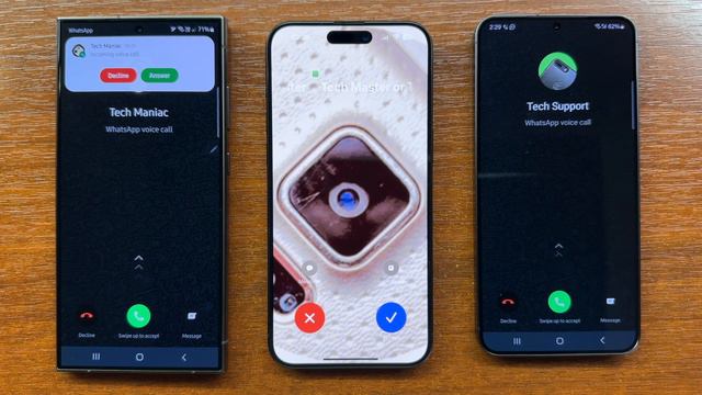 Titanium Samsung S24 Ultra & iPhone 15 Pro Max vs Aluminium Samsung S24 Plus WhatsApp Incoming Call смотреть онлайн