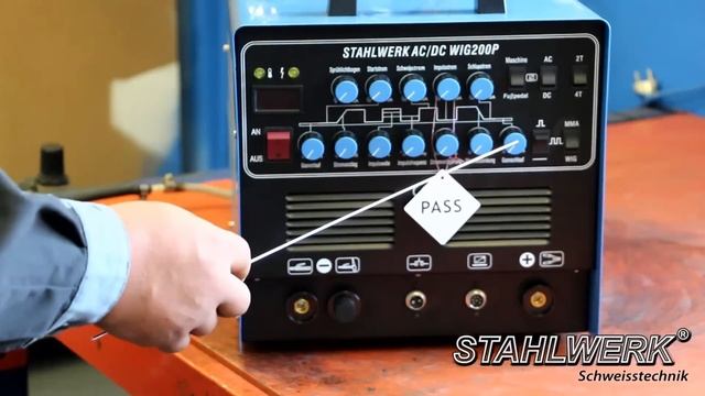 Schweißgerät STAHLWERK AC/DC WIG 200 PULS / E-HAND / PLASMA - AC/DC TIG Inverter / PULSE / MMA / CU