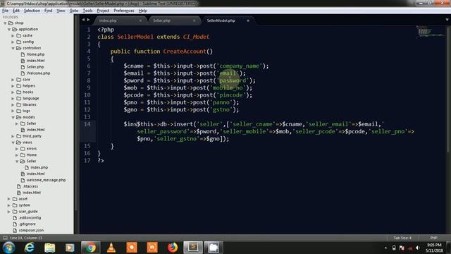 E-commerce Project in Code-igniter Framework Part-16 (Insert Seller Information in database) смотреть онлайн