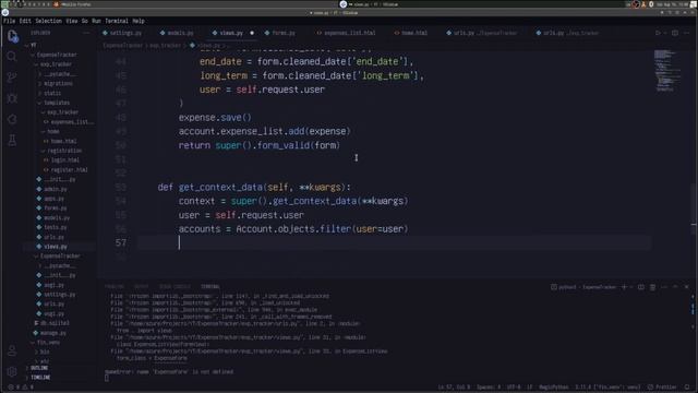 Finance Manager Using Django | Plotly Chart | Expense Tracking | Error By Night | Python | By Dev смотреть онлайн
