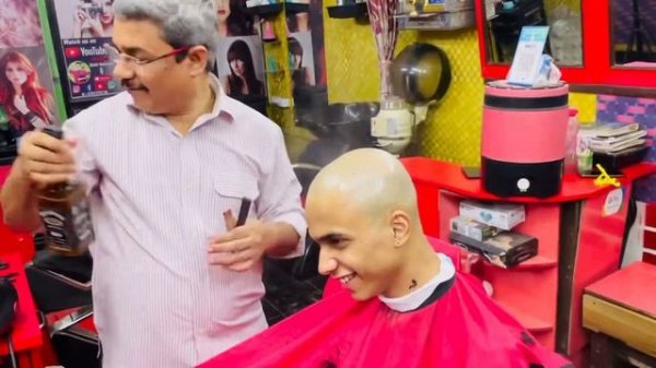 Headshave /Forced Headshave / How to Dandruff Headshave Dandruff Removal /Straight Razor Headshave