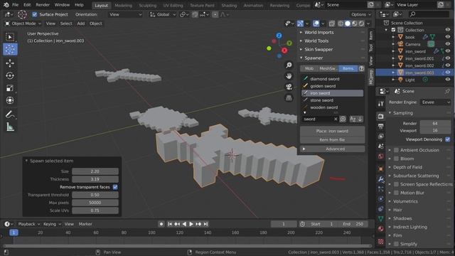 Import and hold items in 1 minute | Blender 2.8 Minecraft Animation Tutorial #9 смотреть онлайн