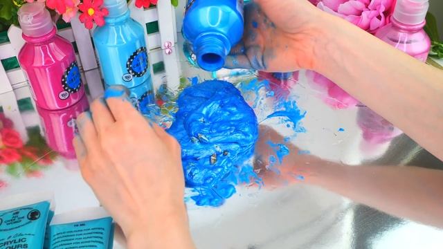 ОГО ? 1000 мл КРАСКИ + 1л ПРОЗРАЧНОГО КЛЕЯ / ДЕЛАЕМ ЛИЗУН / СЛИШКОМ МНОГО АКРИЛОВОЙ КРАСКИ смотреть онлайн