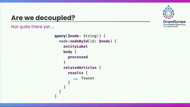 Drupal Europe - Decoupling Drupal with GraphQL & Twig смотреть онлайн