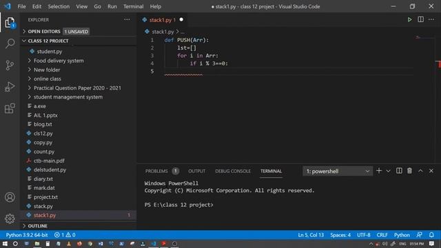 Implementation of Stack using List in Python | CBSE Class 12 | Sample Paper 2021 | Hridyesh Singh смотреть онлайн