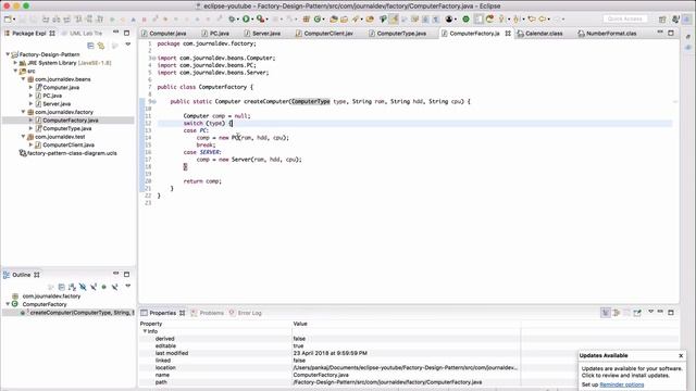Factory Design Pattern смотреть онлайн