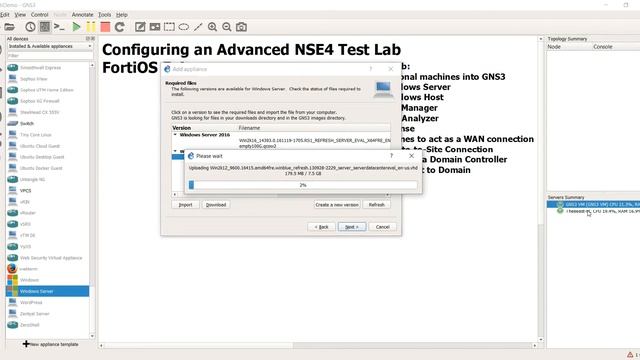 2 Importing Windows Server 2012 R2 into GNS3 смотреть онлайн