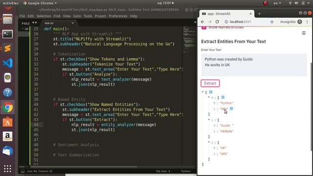 Building a NLP App with Streamlit,Spacy and Python (NER,Sentiment Analyser,Summarizer) смотреть онлайн