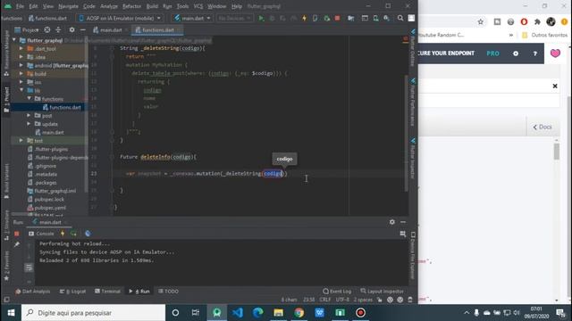 MÉTODO DELETE - API GraphQL / FLUTTER смотреть онлайн