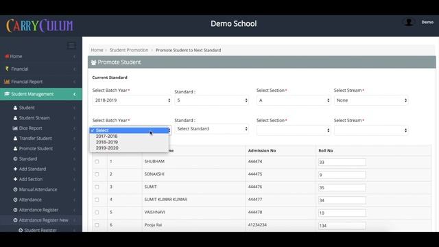 How to promote student from one Class to another- CarryCulum смотреть онлайн