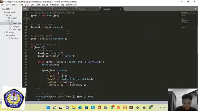 Fitur Create - Praktikum REST Server (API) dengan PHP (Yubi Aqsho Ramadhan) смотреть онлайн