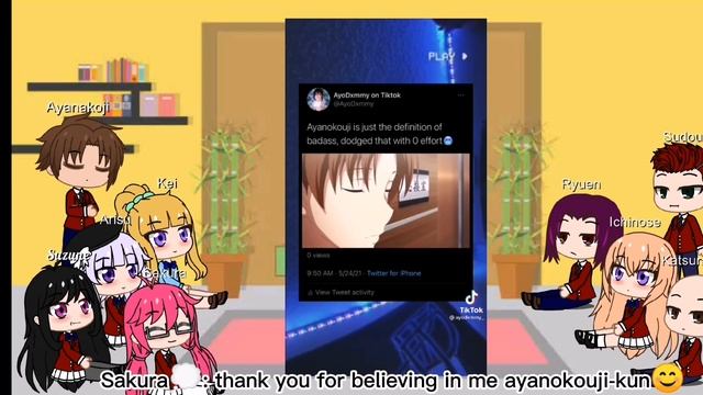 Classroom of the Elite react to Ayanokouji AU part 1/? (reupload) смотреть онлайн