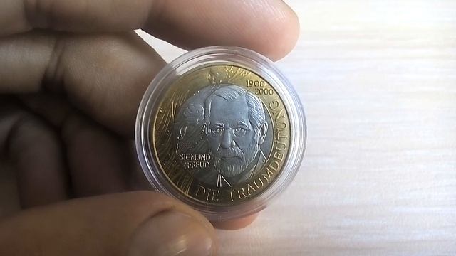 Биметаллические монеты Австрия 50 шиллингов 2000 (571) 100 лет "Толкованию сновидений" Фрейда смотреть онлайн