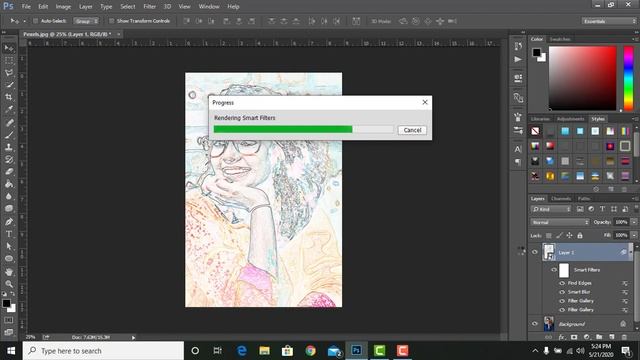 How to Create a Watercolor Painting Effect using Photoshop - Tutorial 01 смотреть онлайн