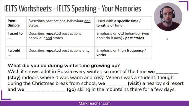 Weekend Worksheet #4 - I used to, I would and the Past Simple смотреть онлайн