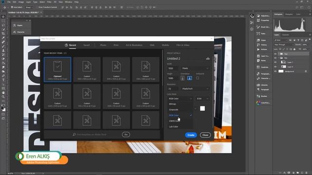 Yeni Çalışma Sayfası, Belge Nasıl Oluşturulur ? | Adobe Photoshop CC смотреть онлайн