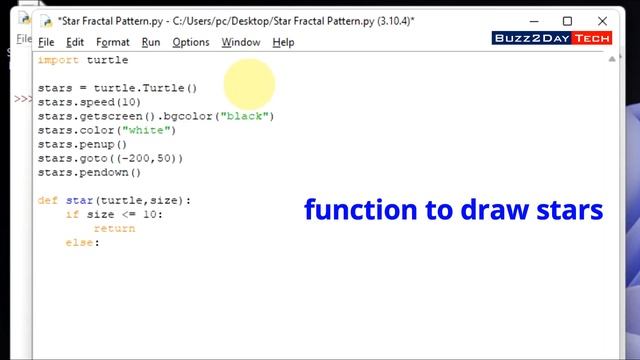 Star fractal printing pattern using Turtle Graphic in Python - Part 07 смотреть онлайн
