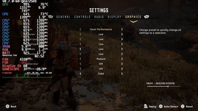 Horizon Zero Dawn gameplay (60FPS test) - Steam Deck OLED смотреть онлайн