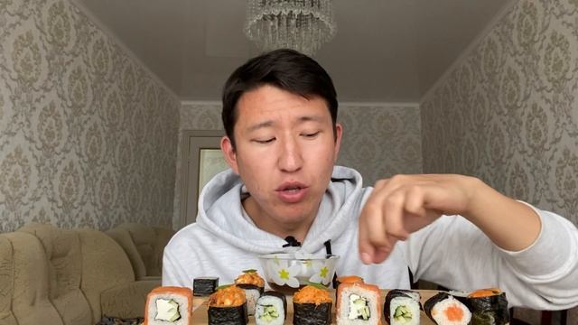 Мукбанг РОЛЛЫ СУШИ|Mukbang ROLLS|SUSHI|not Asmr Eating
