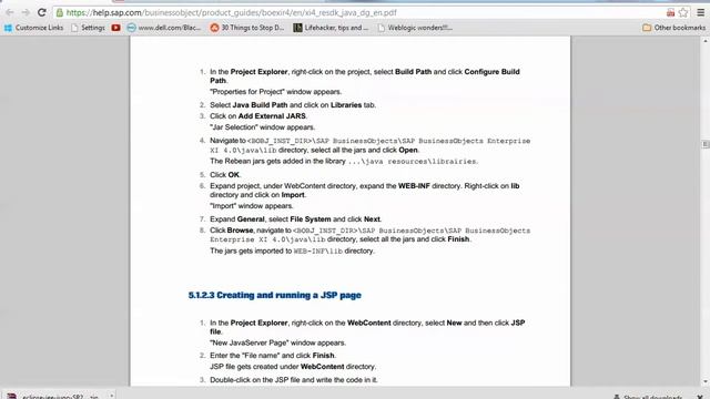 Adding Rebean Jars to the Project Business Objects XI4.0 смотреть онлайн