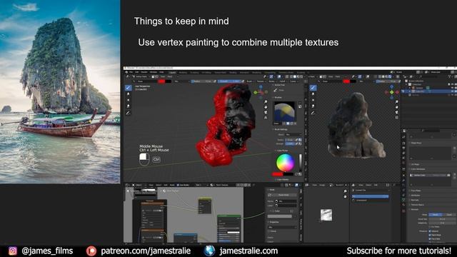 How to Model a Rocky Cliff in Blender смотреть онлайн