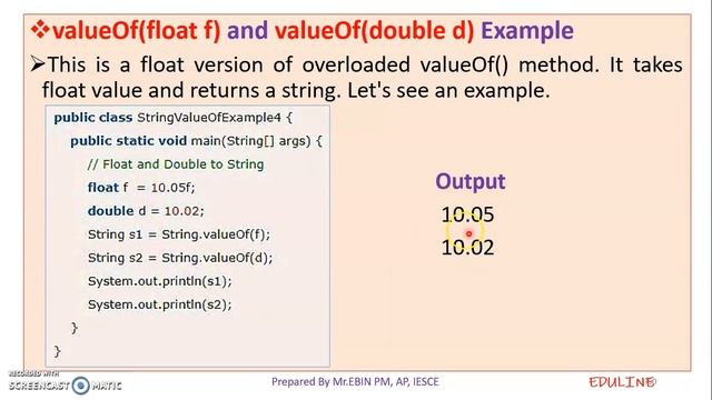 JAVA - MODULE 4 - TOPIC 6 - USING Value Of() method смотреть онлайн