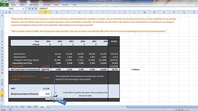 What Is IRR? - Excel Tutorial смотреть онлайн