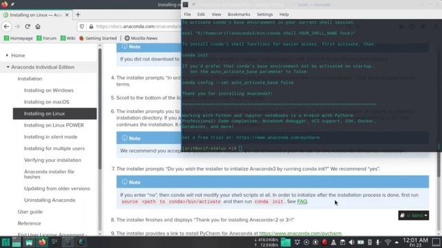 How to install Anaconda on any Linux (Manjaro) - easy way - step by step смотреть онлайн