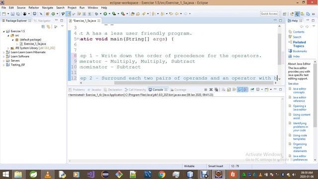 Introduction To Java Programming Exercise 1 5a смотреть онлайн