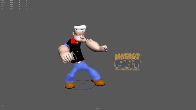 3D Popeye Animation for Unity смотреть онлайн