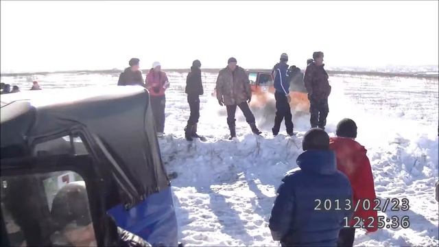 Джип-спринт,пруд Казенный,Нижегородская область г. Лукоянов 23.02.2013 г. смотреть онлайн