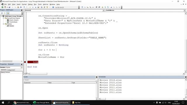 Wise Owl Answers - How do I loop through sheets in multiple closed Excel files? смотреть онлайн