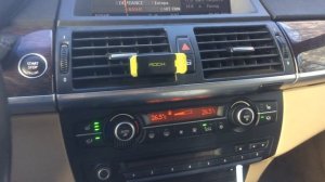 Печка зимой в дизельном BMW X5 E70.