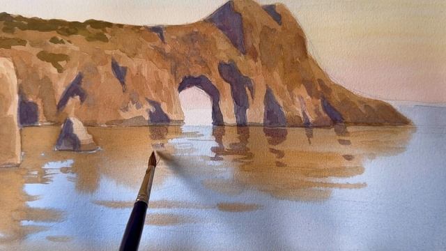 КАК НАПИСАТЬ МОРСКОЙ ПЕЙЗАЖ АКВАРЕЛЬЮ I Обзор на линейку акварели в кюветах 36 цветов VISTA-ARTISTA смотреть онлайн