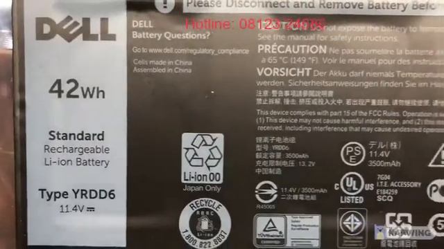 YRDD6 Pin Dell Inspiron 3493 3582 3593 3793 5481 5482 5485 5491 5493 5584 5593 5590 5594 5598 7586 смотреть онлайн