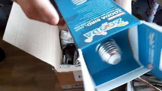 УФ лампа для птиц. Распаковка посылки. смотреть онлайн